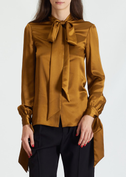 Шовкова блуза Saint Laurent з бантами, фото